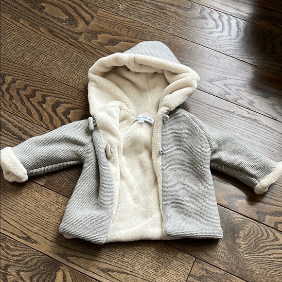 Tartine et Chocolat Other - Tartine et Chocolat Plush Baby Jacket sweater knit gray 18 months baby unisex